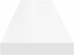 White Honeycomb MDF Floating Wall Shelf with Metal Standard Mounting, Minimalist Modern Design for Living Room Bedroom Office Display and Storage, Durable Matte Finish, Easy