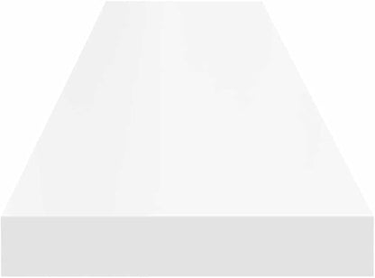 White Honeycomb MDF Floating Wall Shelf with Metal Standard Mounting, Minimalist Modern Design for Living Room Bedroom Office Display and Storage, Durable Sturdy Construction