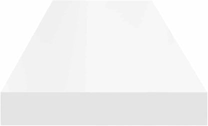 White Honeycomb Floating Wall Shelf 35.4 x 9.3 x 1.5 in, High-Gloss MDF Modern Storage with Mounting Hardware, Sturdy Display for Decor and Books