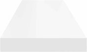 White Honeycomb MDF Floating Wall Shelf 35.4 x 9.3 x 1.5 Inches for Mounting, Modern High-Gloss Storage with Invisible Brackets, Durable and Easy Installation for Home Decor