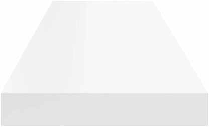 White Honeycomb Floating Wall Shelf 4-Piece Set, Modern MDF Storage with High-Gloss Finish, Easy Installation for Living Room Bedroom Office Decor