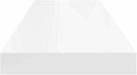 Set of 4 White Floating Wall Shelves Honeycomb MDF Metal Modern Minimalist Storage 31.5x9.3x1.5 Inches with Invisible Mounting Hardware for Home Office Decor