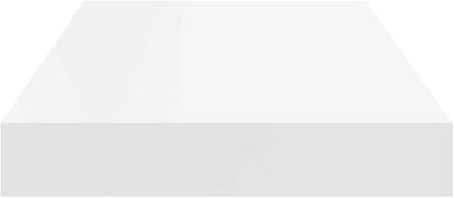 White Honeycomb MDF Metal Medium Floating Wall Shelves Set of 4, Modern Minimalist Display Storage for Books and Decor, Easy Installation with Hardware, Durable Space-Saving