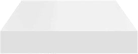 White Honeycomb MDF Floating Wall Shelf Set of 4 with Metal Brackets, Modern Minimalist Display Shelves for Home Organization and Decoration
