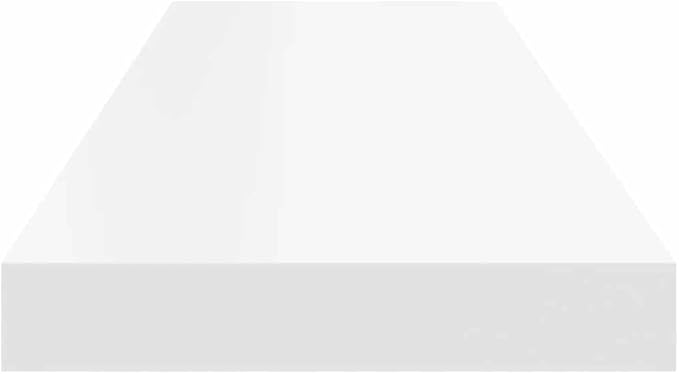 White Honeycomb MDF Floating Wall Shelf with Hidden Mounting, 31.5 x 9.3 x 1.5 Inches, Modern Minimalist Design for Home Office Decor, Durable Storage Display