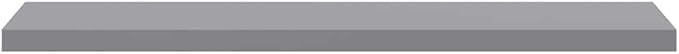 Grey Floating Wall Shelf with Honeycomb Design, MDF and Metal Construction, 47.2x9.3x1.5 Inches, Modern Wall Mounted Storage for Decor and Books, Durable and Space-Saving,