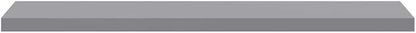 Grey Floating Wall Shelf with Honeycomb Design, MDF and Metal Construction, 47.2x9.3x1.5 Inches, Modern Wall Mounted Storage for Decor and Books, Durable and Space-Saving,