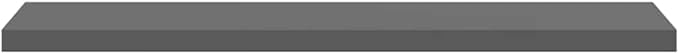 High Gloss Grey Floating Wall Shelf Set of 2 with Invisible Mounting System, Modern Honeycomb MDF and Metal Design for Living Room Bedroom Office Storage and Display