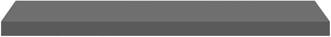 High Gloss Grey Floating Wall Shelf Honeycomb MDF 35.4 x 9.3 x 1.5 Inches, Modern Storage and Display Unit for Home Office Decor, Durable Engineered Board with Sleek Lines