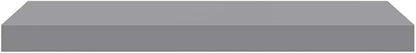 Grey Honeycomb MDF Metal Frame Medium Wall Shelf, 4-Piece Floating Design for Modern Living Room Bedroom Office Storage and Display