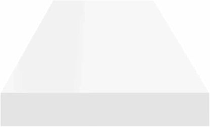 White Honeycomb Floating Wall Shelf Set of 4, 35.4 Inch Long MDF and Metal Modern Shelves for Stylish Display and Space Saving Storage