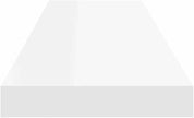 White Honeycomb MDF Floating Wall Shelf Set of 4, 35.4 Inch Long Metal Brackets for Stylish Display and Space Saving Storage
