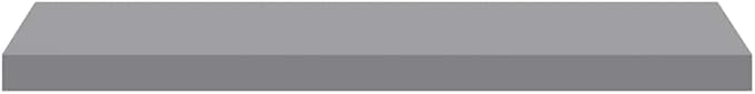 Modern Floating Wall Shelf Set of 4 Grey Honeycomb MDF Metal 31.5 x 9.3 Inches for Home Decor and Storage