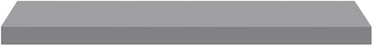 Modern Floating Wall Shelf Set of 4 Grey Honeycomb MDF Metal 31.5 x 9.3 Inches for Home Decor and Storage