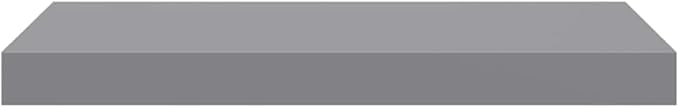 Grey Honeycomb Floating Wall Shelf Set of 2, MDF and Metal Modern Shelves for Living Room Bedroom, 19.7 x 9.1 Inch Invisible Mounting Storage Display Unit