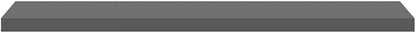 High Gloss Grey Honeycomb MDF Floating Wall Shelf Set of 4 with Metal Brackets, Invisible Mounting System for Modern Display and Storage, Sleek Minimalist Home Decor, Durable