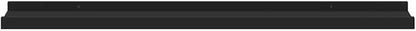 Black Frame Ledge Shelf Set of 2, Modern Wall Mounted Shelves for Display, Durable MDF with Lacquered Finish, 31.5 Inch Length for Photos and Decor
