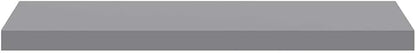 Grey Honeycomb MDF Floating Wall Shelf with Metal Frame, 31.5 x 9.3 x 1.5 Inches, Modern Invisible Mounting for Living Room Bedroom Office Storage