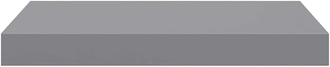 Grey Honeycomb MDF Metal Floating Wall Shelf 15.7x9.1x1.5 in, 4-Piece Set for Modern Living Room Bedroom Office Storage and Display