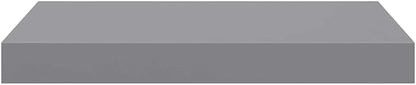 Grey Honeycomb MDF Metal Floating Wall Shelf 15.7x9.1x1.5 in, 4-Piece Set for Modern Living Room Bedroom Office Storage and Display
