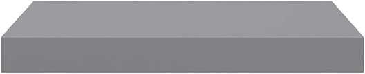 Set of 4 Gray Honeycomb Floating Wall Shelves, MDF and Metal Medium Wall Shelf Set with Matte Finish for Living Room Bedroom Storage and Display