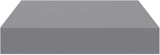 Modern Floating Wall Shelves Set of 4, Grey Honeycomb MDF with Metal Mounting Hardware for Stylish Display and Storage