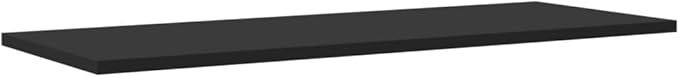 Set of 4 Wall Mounted Floating Shelves, 31.5 x 11.8 Inch Engineered Wood Display Shelf for Living Room, Kitchen, Bedroom, Black Matte Finish Storage Organizer