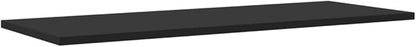 Set of 4 Wall Mounted Floating Shelves, 31.5 x 11.8 Inch Engineered Wood Display Shelf for Living Room, Kitchen, Bedroom, Black Matte Finish Storage Organizer