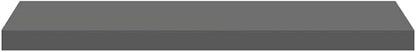 High Gloss Grey Floating Wall Shelf Set of 2, Honeycomb MDF with Metal Frame for Modern Decor, Durable Display Shelves for Living Room or Office