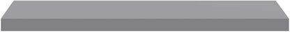 Gray Honeycomb Floating Wall Shelf 35.4x9.3x1.5 Inches, Modern MDF and Metal Storage for Books and Decor, Invisible Mounting System, Durable and Versatile Home Organizer