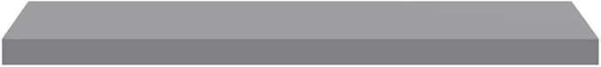 Wall Shelf Set of 4 Grey Honeycomb MDF Metal Floating Shelves 35.4x9.3x1.5 in for Home Organization and Decoration, Durable Modern Display Storage Solution