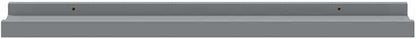 Frame Ledge Shelf Set of 2 Grey MDF Medium Wall Mounting Floating Picture Display Modern Aesthetic for Living Room Bedroom Home Decor
