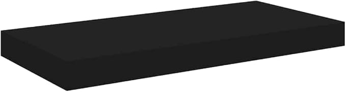 Black Honeycomb MDF Floating Wall Shelf Set of 4 with Metal Mounting, Modern Minimalist Design for Living Room Bedroom, Strong Load Capacity, Easy Installation Hidden