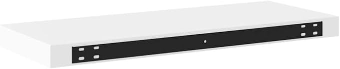 White Honeycomb MDF Floating Wall Shelf with Metal Brackets, Modern Design for Living Room Bedroom Office, Sturdy Storage Solution, Easy Installation and Maintenance,