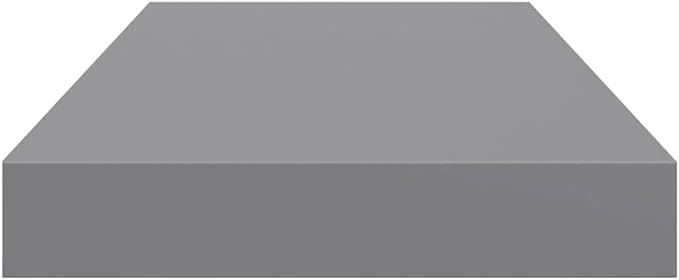 Grey Honeycomb MDF Floating Wall Shelf with Metal Frame, 19.7 x 9.1 x 1.5 Inches, Modern Space-Saving Display Shelf for Home Decor and Organization