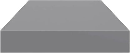 Grey Honeycomb MDF Floating Wall Shelf with Metal Frame, 19.7 x 9.1 x 1.5 Inches, Modern Space-Saving Display Shelf for Home Decor and Organization