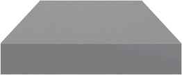 Grey Honeycomb MDF Floating Wall Shelf with Metal Frame, 19.7 x 9.1 x 1.5 Inches, Modern Space-Saving Display Shelf for Home Decor and Organization