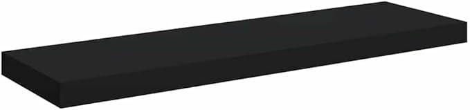 Black Honeycomb Floating Wall Shelf with Metal Frame, 31.5 x 9.3 x 1.5 Inches, Modern Matte Finish for Displaying Books and Decorative Items, Space-Saving Mounted Shelf