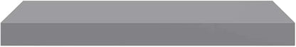 Grey Honeycomb MDF Metal Floating Wall Shelf 19.7 x 9.1 x 1.5 in, Modern Matte Finish for Display and Storage, Supports 15.4 lbs, Easy Installation with Mounting Hardware