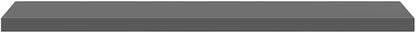 High Gloss Grey Floating Wall Shelf Set of 4, Honeycomb MDF and Metal Modern Shelves for Display and Storage, Invisible Mounting System, Sleek Minimalist Design for Living