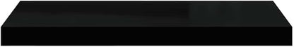 Wall Shelf Set of 2 Black Honeycomb MDF Metal Medium Floating Shelves for Modern Decor Storage Solution