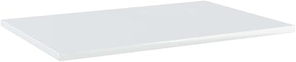 Set of 8 Wall Mounted Floating Shelves, 23.6 x 15.7 inch High Gloss White Engineered Wood Display Shelves, Modern Minimalist Storage Organizer for Living Room and Bedroom