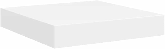 White Honeycomb MDF Floating Wall Shelf Set of 2 with Metal Brackets, Modern Minimalist Design for Home Storage and Display, Invisible Mounting System, Durable and Versatile