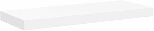 White Honeycomb MDF Floating Wall Shelf with Metal Brackets, Modern Design for Living Room Bedroom Office Storage and Display, Space Saving Sturdy Construction