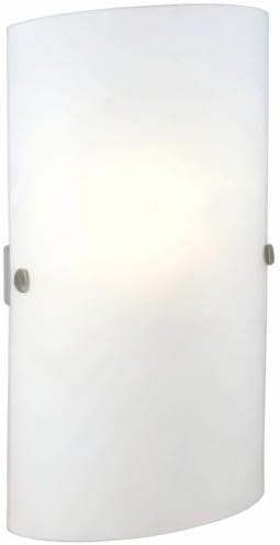 EGLO Troy 1-Light Wall Sconce Bathroom Modern Dimmable LED Mirror Vanity Light Fixture, Milk Clear