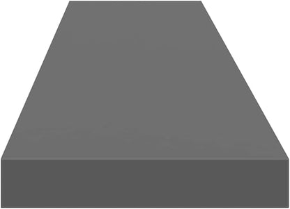 High Gloss Grey Honeycomb MDF Large Floating Wall Shelf, 4-Piece Set for Modern Home Decor, Space-Saving Display Unit with Sturdy Construction and Sleek Finish