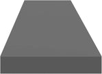 High Gloss Grey Honeycomb MDF Large Floating Wall Shelf 4-Piece Set, Modern Space-Saving Design with Sturdy Construction for Display and Storage