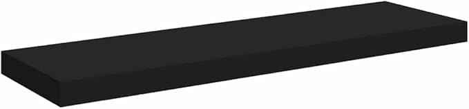 Black Honeycomb MDF Metal Medium Floating Wall Shelf Set of 4, Matte Black Modern Wall Mounted Shelves for Living Room Office Bedroom Storage Display