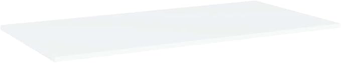 Set of 4 Wall Mounted Floating Shelves, 39.4 x 19.7 Inch Rectangular Engineered Wood Shelving Units for Bedroom, Living Room, Modern Matte White Storage