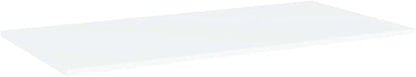 Set of 4 Wall Mounted Floating Shelves, 39.4 x 19.7 Inch Rectangular Engineered Wood Shelving Units for Bedroom, Living Room, Modern Matte White Storage